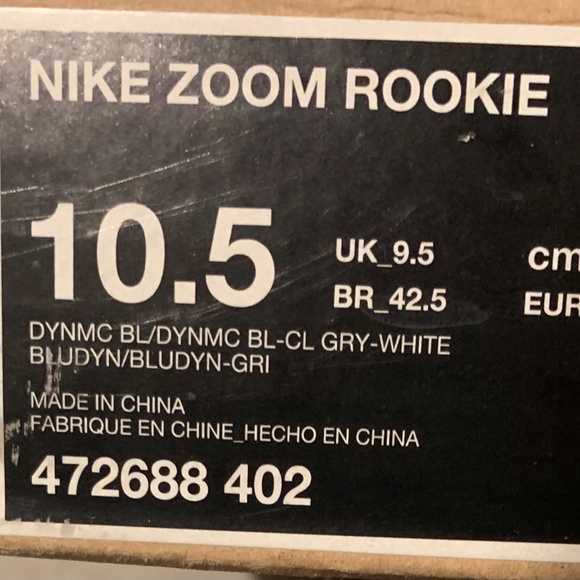 Men’s Nike Zoom Rookie in A+ Condition - Picture 11 of 11
